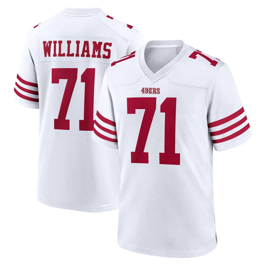 Parkc SF.49ers #71 Trent Williams Player White Game Home Stitched Jerseys