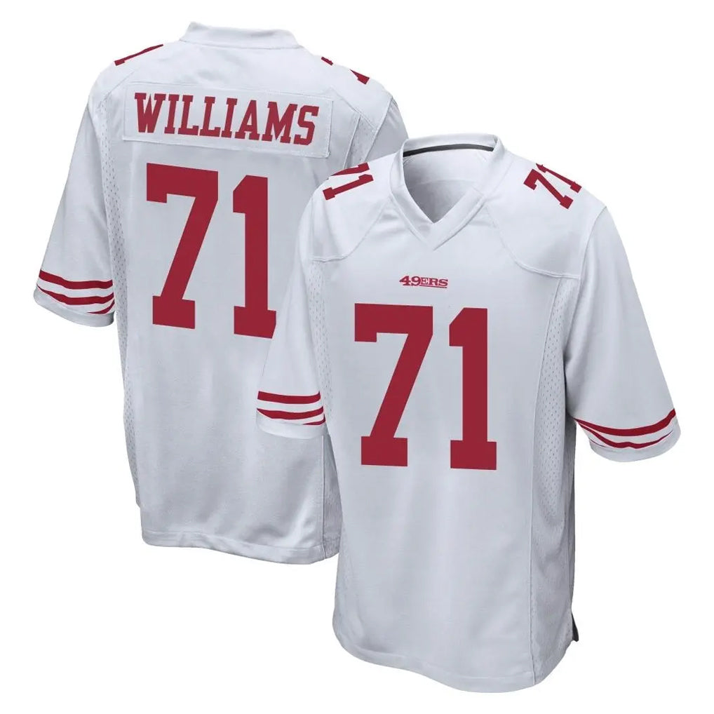 Parkc SF.49ers #71 Trent Williams Player White Home Game Stitched Jerseys