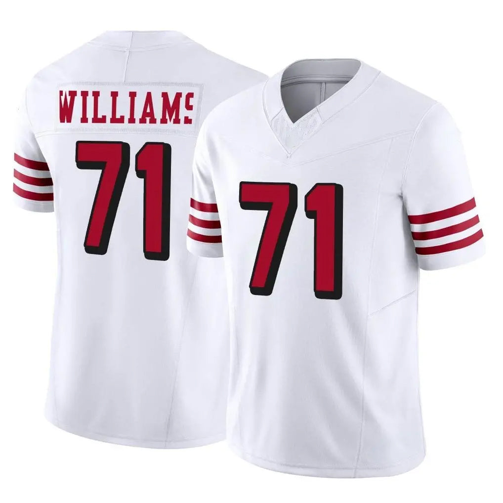 Parkc SF.49ers #71 Trent Williams Player White Limited Alternate Vapor F.U.S.E. Home Game Stitched Jerseys