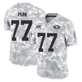 Parkc SF.49ers #77 Dominick Puni Player Arctic Camo Limited Salute To Service Home Game Stitched Jerseys
