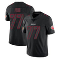 Parkc SF.49ers #77 Dominick Puni Player Black Impact Limited Home Game Stitched Jerseys