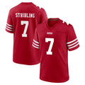 Parkc SF.49ers #7 De'Zhaun Stribling Player Red Game Home Stitched Jerseys