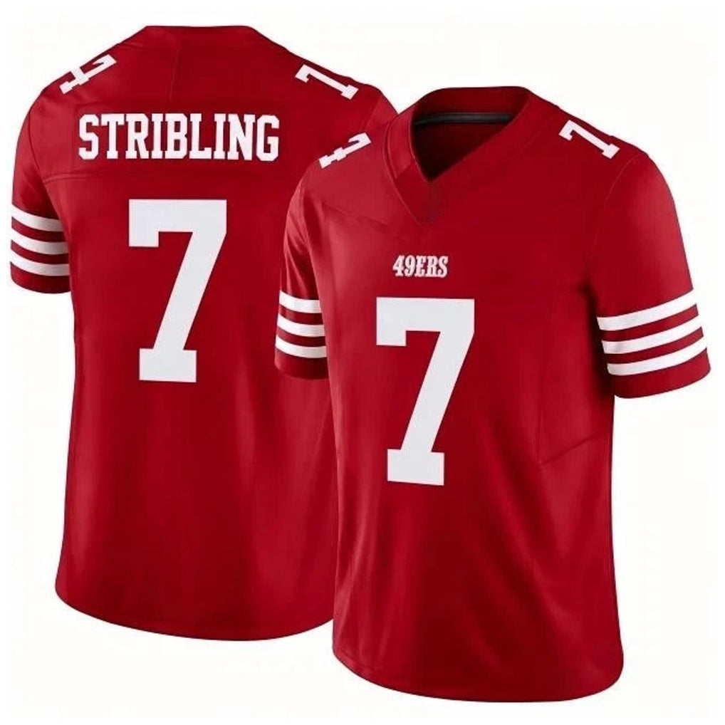 Parkc SF.49ers #7 De'Zhaun Stribling Player Red Limited Vapor F.U.S.E. Home Game Stitched Jerseys