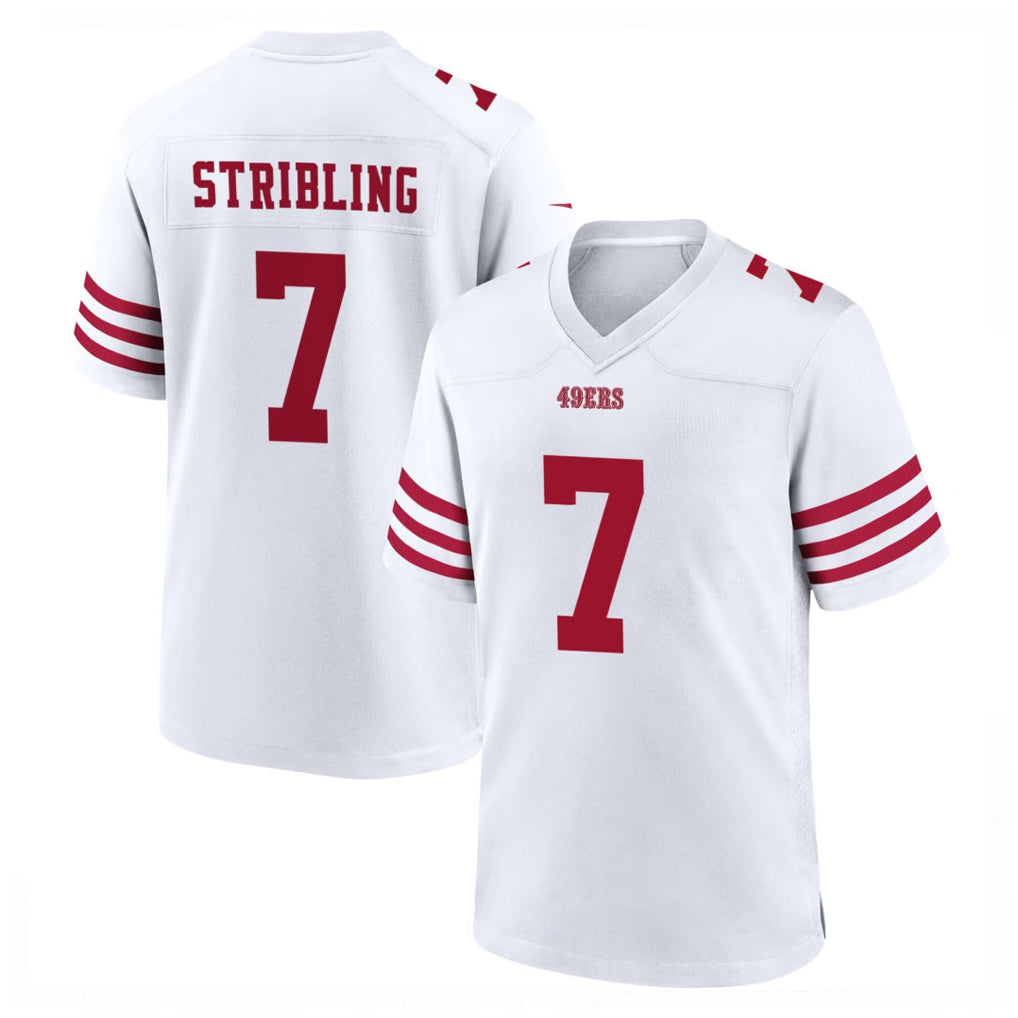 Parkc SF.49ers #7 De'Zhaun Stribling Player White Game Home Stitched Jerseys