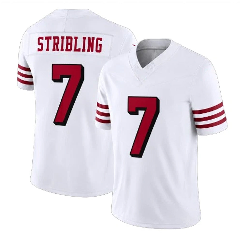 Parkc SF.49ers #7 De'Zhaun Stribling Player White Limited Alternate Vapor F.U.S.E. Home Game Stitched Jerseys