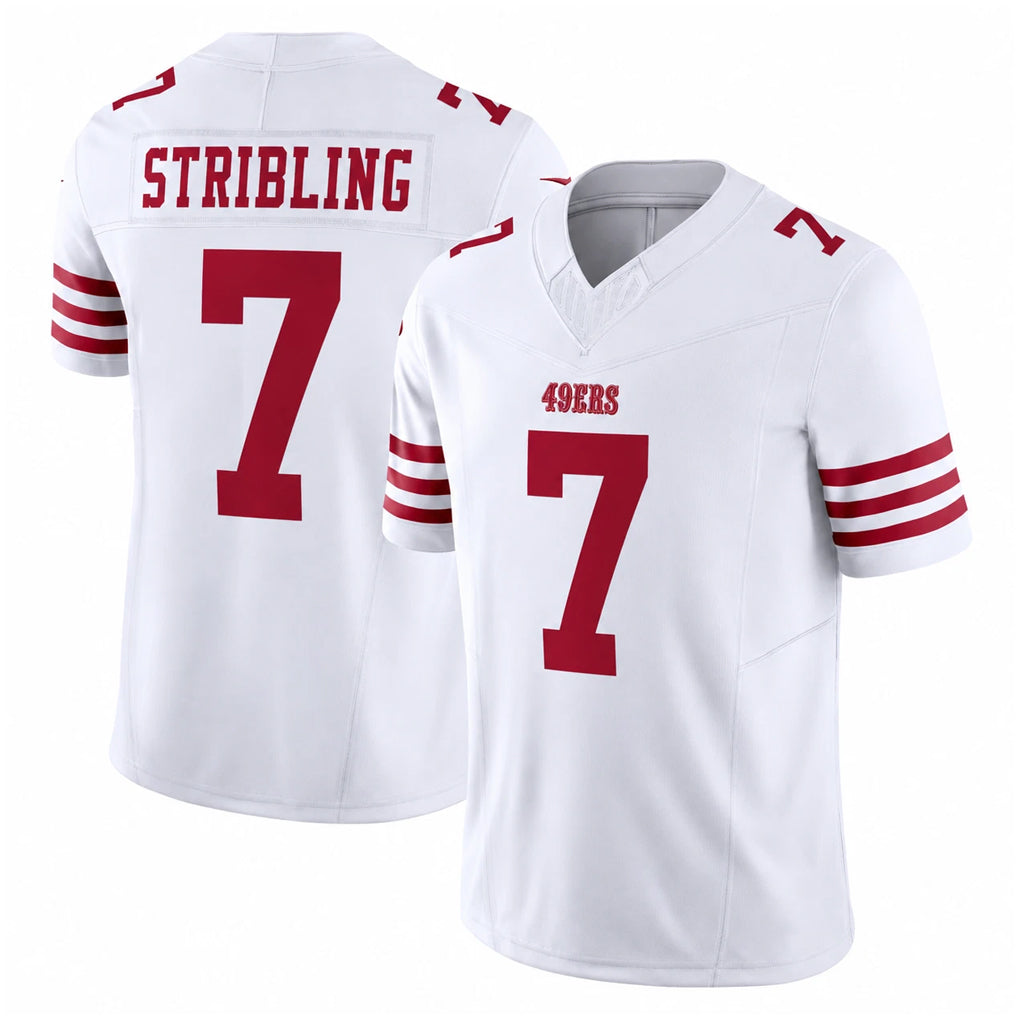 Parkc SF.49ers #7 De'Zhaun Stribling Player White Limited Vapor F.U.S.E. Home Game Stitched Jerseys