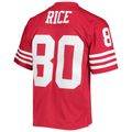 Parkc SF.49ers #80 Jerry Rice Mitchell & Ness Scarlet Legacy Replica Jersey Stitched Puhic Game Jerseys