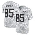 Parkc SF.49ers #85 George Kittle Player Arctic Camo Limited Salute To Service Home Game Stitched Jerseys