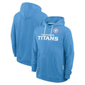 Parkc T.Titans Light Blue LOGO Pullover Hoodies Home Game Blank Player Stitched Jerseys