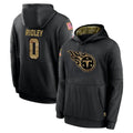Parkc T.Titans #0 Calvin Ridley Player Black Salute to Service Sideline Performance Pullover Hoodies Home Game Stitched Jerseys
