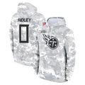 Parkc T.Titans #0 Calvin Ridley Player Camo Arctic Salute to Service Pullover Hoodies Home Game Stitched Jerseys