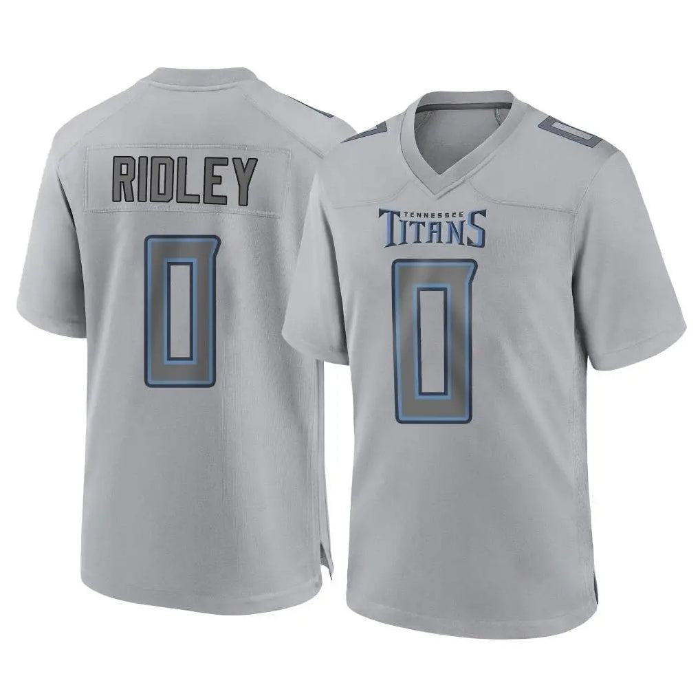 Parkc T.Titans #0 Calvin Ridley Player Gray Atmosphere Fashion Home Game Stitched Jerseys