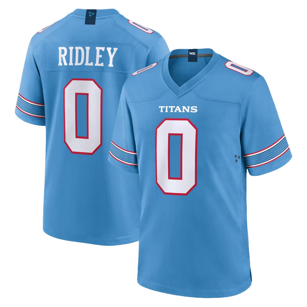 Parkc T.Titans #0 Calvin Ridley Player Light Blue 2026 Game Home Stitched Jerseys