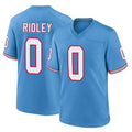 Parkc T.Titans #0 Calvin Ridley Player Light Blue Oilers Throwback Home Game Stitched Jerseys