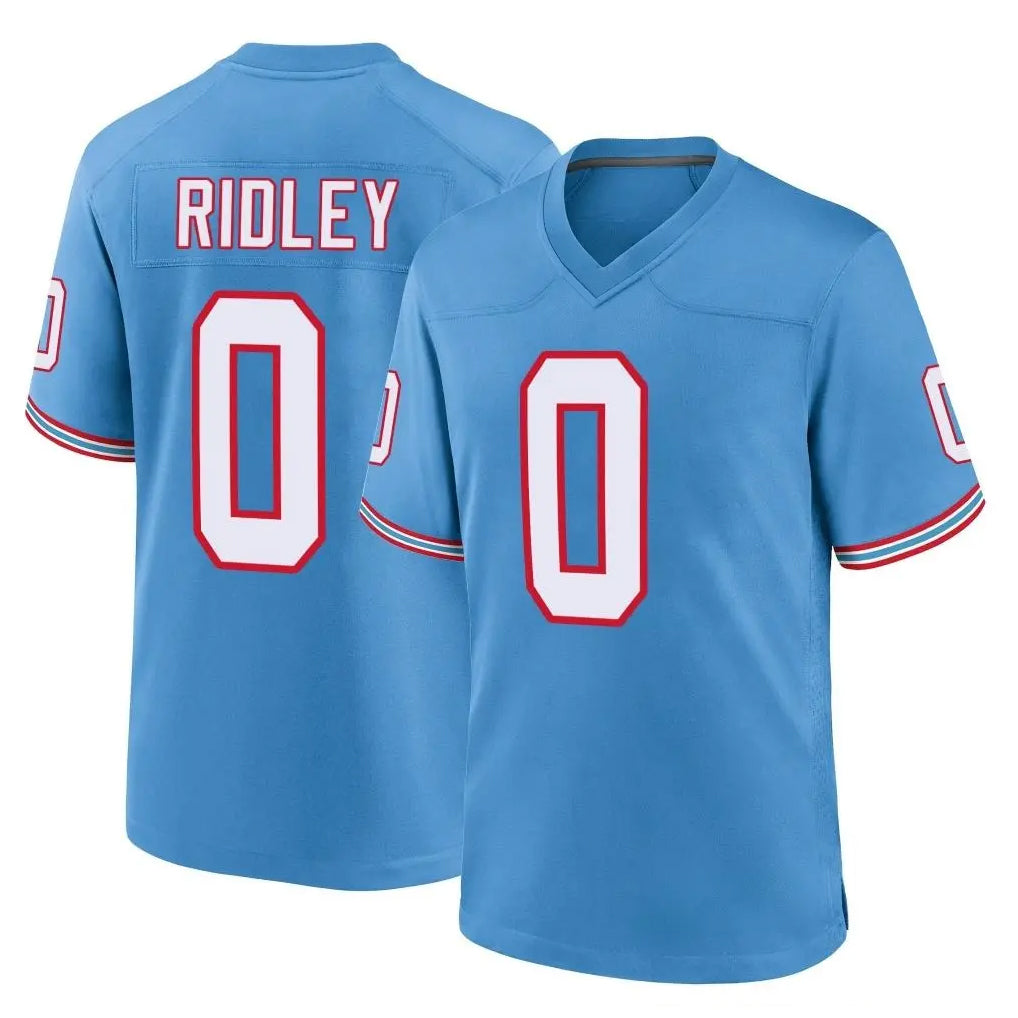 Parkc T.Titans #0 Calvin Ridley Player Light Blue Oilers Throwback Home Game Stitched Jerseys