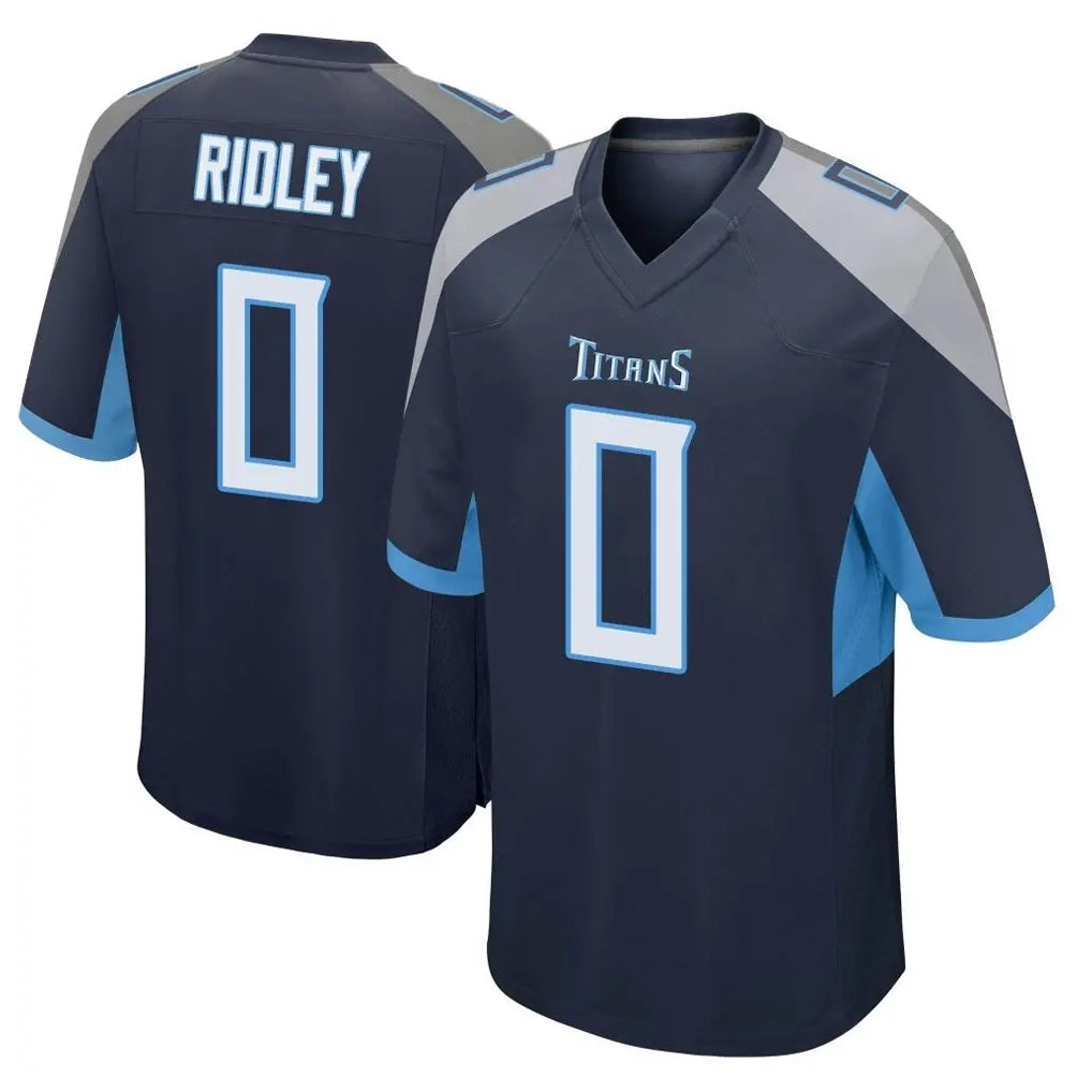 Parkc T.Titans #0 Calvin Ridley Player Navy Home Game Stitched Jerseys