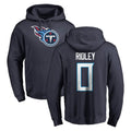 Parkc T.Titans #0 Calvin Ridley Player Navy Logo Pullover Hoodies Home Game Stitched Jerseys