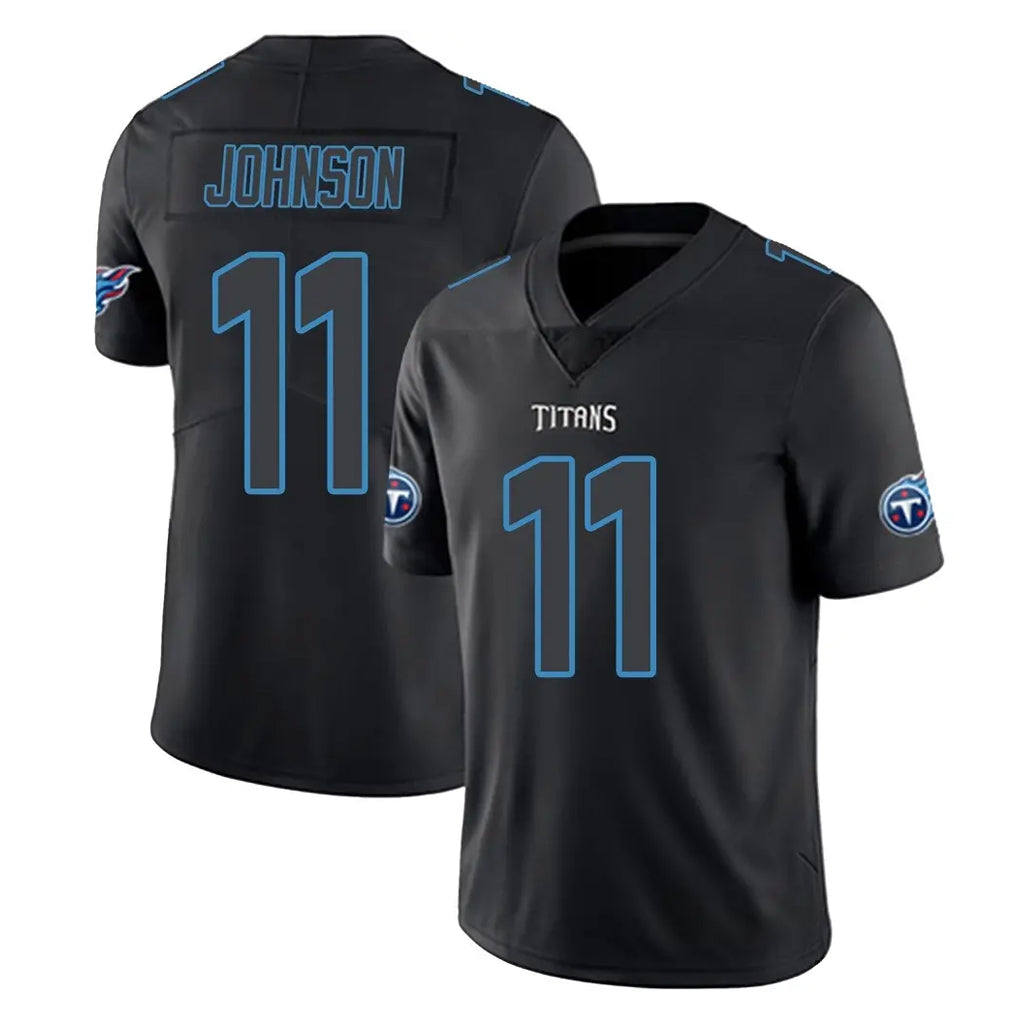 Parkc T.Titans #11 Jermaine Johnson II Player Black Impact Limited Home Game Stitched Jerseys