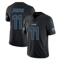 Parkc T.Titans #11 Jermaine Johnson II Player Black Impact Limited Home Game Stitched Jerseys