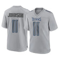 Parkc T.Titans #11 Jermaine Johnson II Player Gray Atmosphere Fashion Home Game Stitched Jerseys