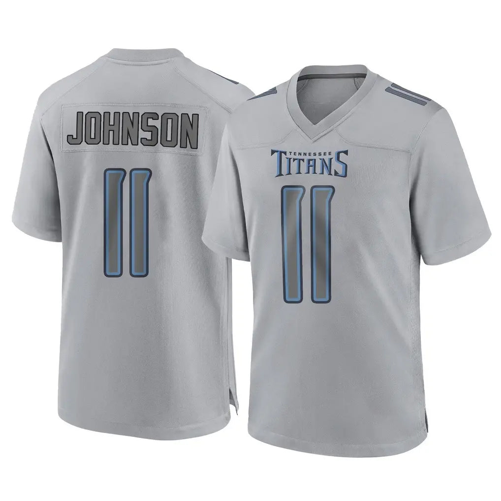 Parkc T.Titans #11 Jermaine Johnson II Player Gray Atmosphere Fashion Home Game Stitched Jerseys