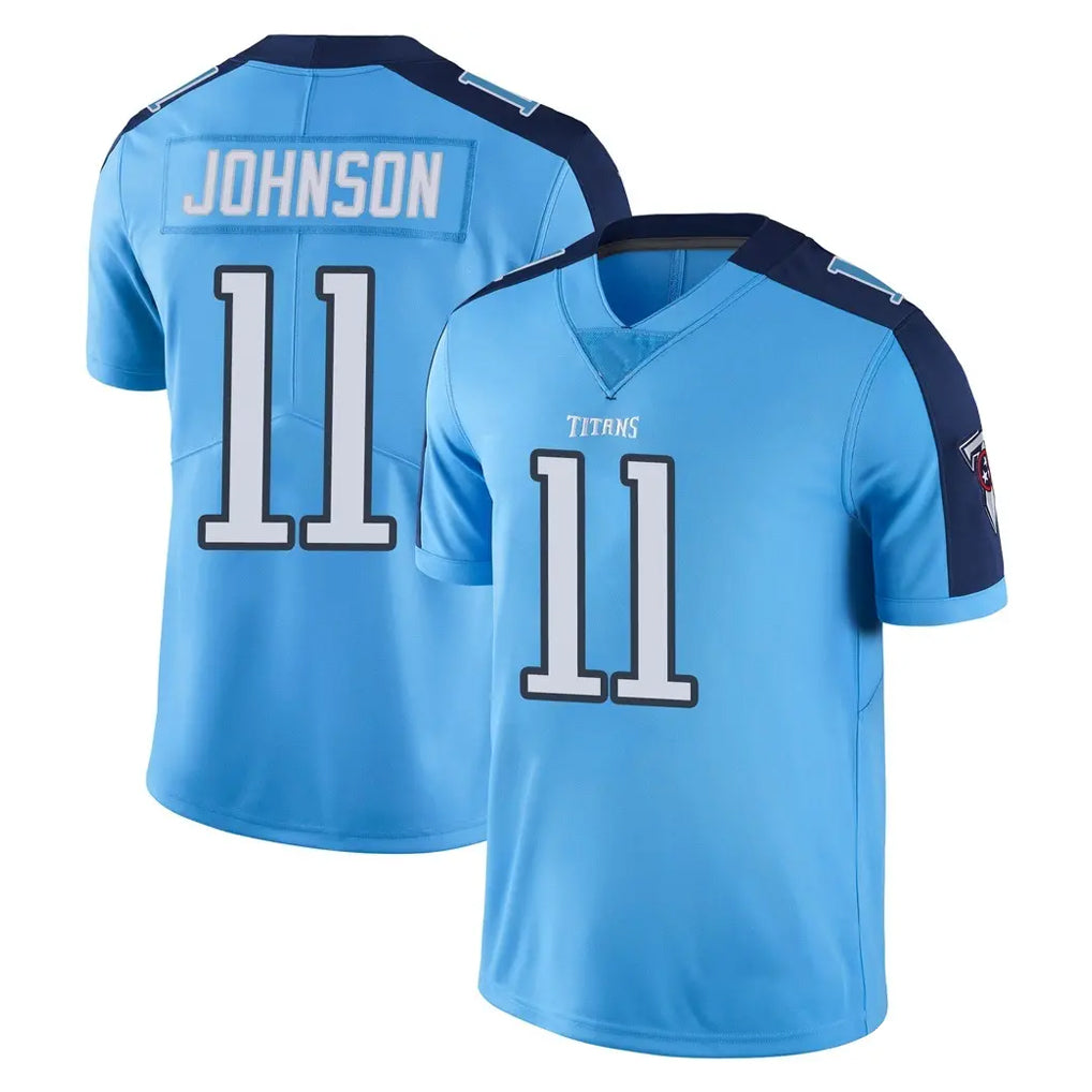 Parkc T.Titans #11 Jermaine Johnson II Player Light Blue Limited Color Rush Home Game Stitched Jerseys