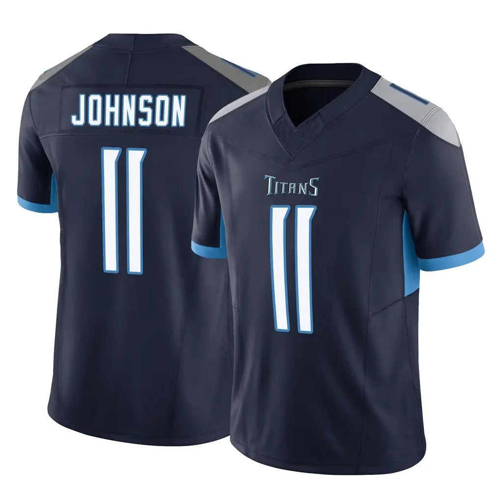Parkc T.Titans #11 Jermaine Johnson II Player Navy Limited Vapor F.U.S.E. Home Game Stitched Jerseys