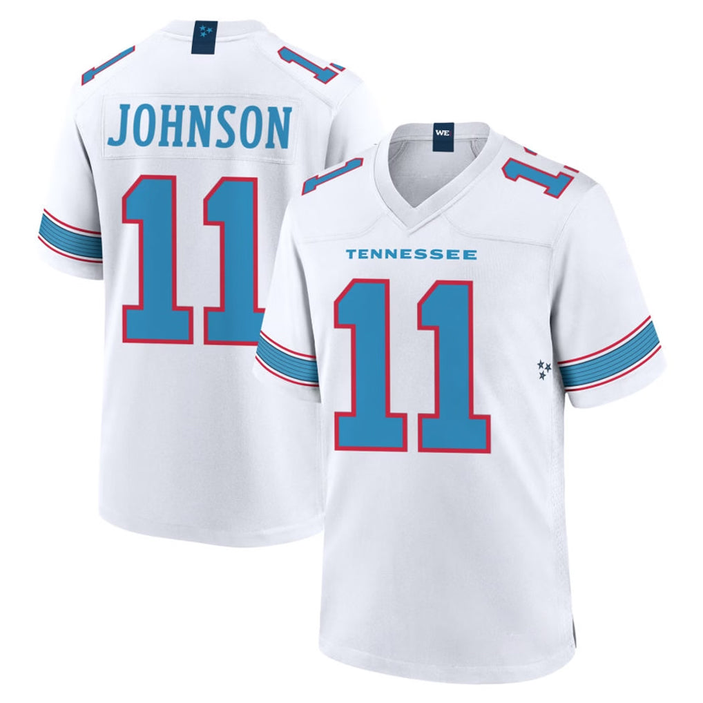 Parkc T.Titans #11 Jermaine Johnson II Player White 2026 Game Home Stitched Jerseys