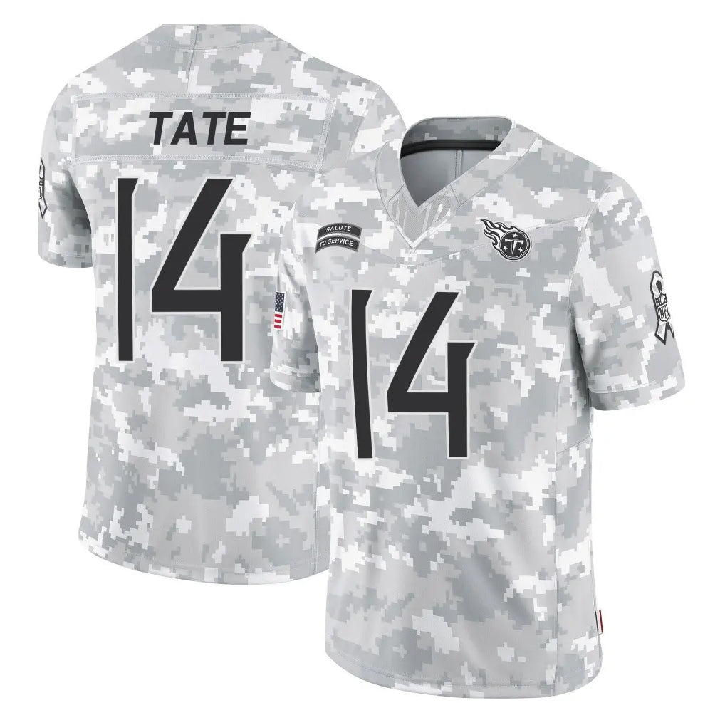 Parkc T.Titans #14 Carnell Tate Player Arctic Camo Limited Salute to Service Home Game Stitched Jerseys