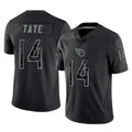 Parkc T.Titans #14 Carnell Tate Player Black Limited Reflective Home Game Stitched Jerseys