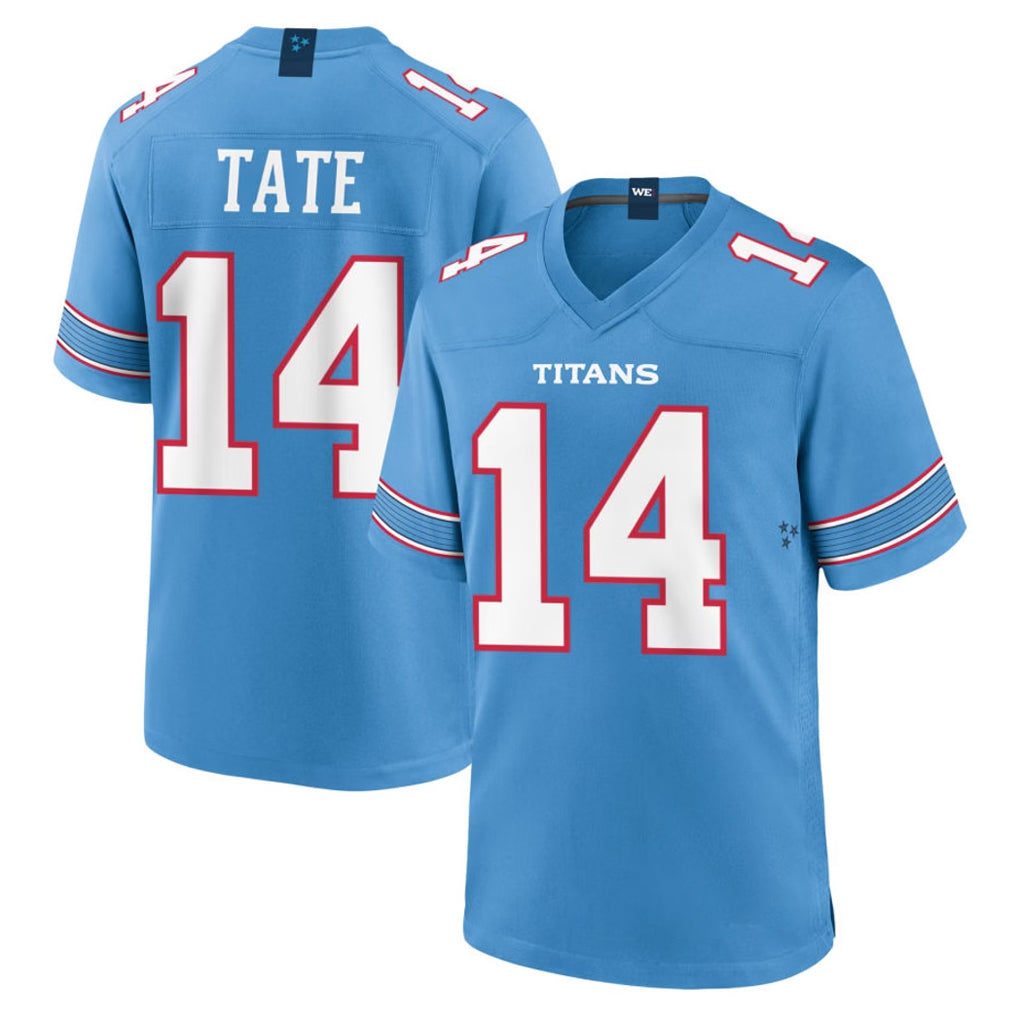 Parkc T.Titans #14 Carnell Tate Player Light Blue 2026 Game Home Stitched Jerseys