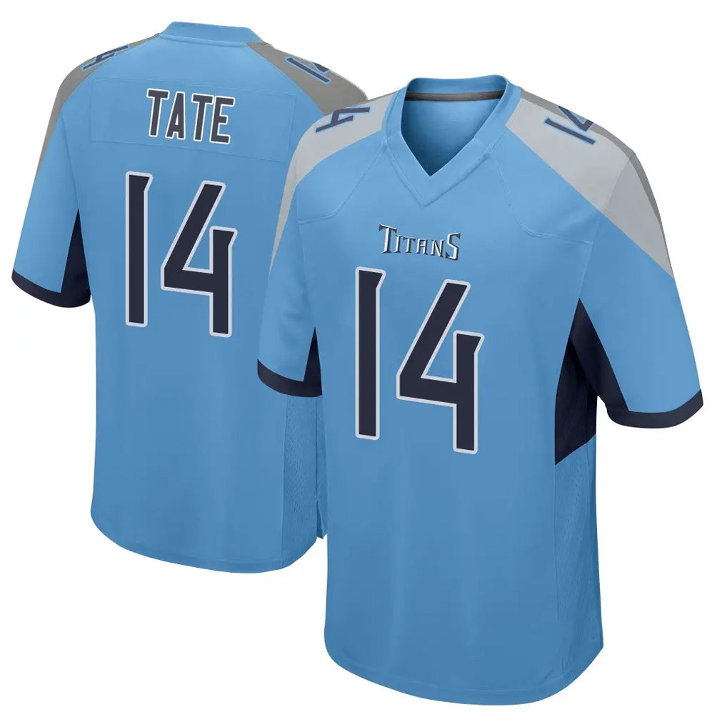 Parkc T.Titans #14 Carnell Tate Player Light Blue Home Game Stitched Jerseys