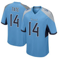 Parkc T.Titans #14 Carnell Tate Player Light Blue Home Game Stitched Jerseys