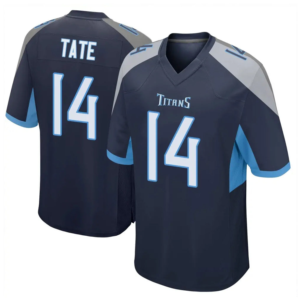 Parkc T.Titans #14 Carnell Tate Player Navy Home Game Stitched Jerseys