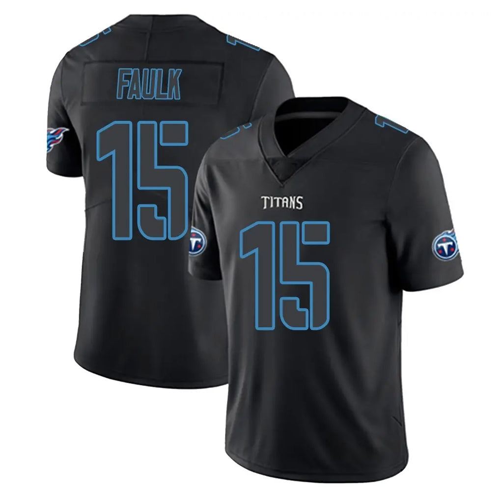 Parkc T.Titans #15 Keldric Faulk Player Black Impact Limited Home Game Stitched Jerseys