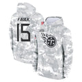 Parkc T.Titans #15 Keldric Faulk Player Camo Arctic Salute to Service Pullover Hoodies Home Game Stitched Jerseys