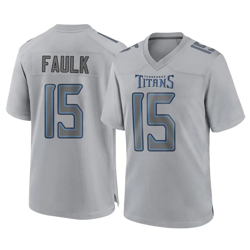 Parkc T.Titans #15 Keldric Faulk Player Gray Atmosphere Fashion Home Game Stitched Jerseys