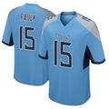 Parkc T.Titans #15 Keldric Faulk Player Light Blue Home Game Stitched Jerseys