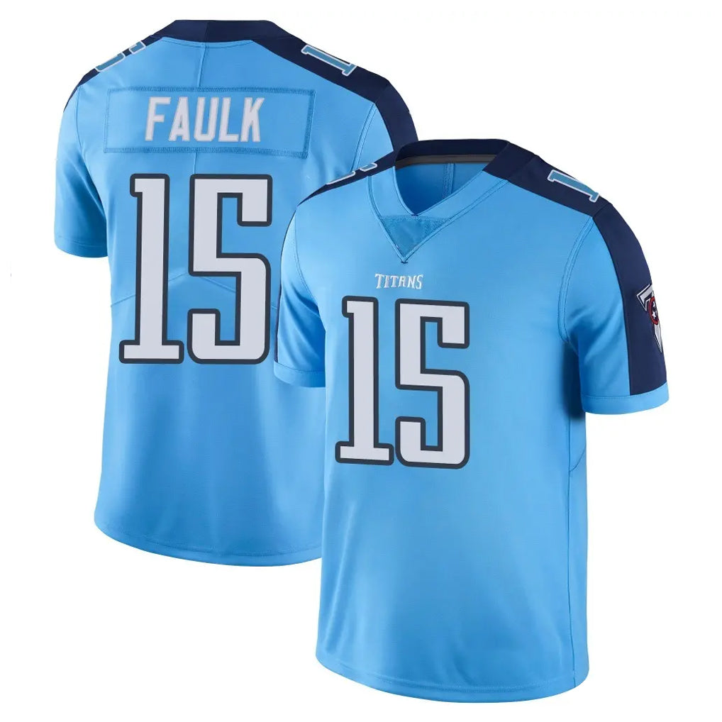 Parkc T.Titans #15 Keldric Faulk Player Light Blue Limited Color Rush Home Game Stitched Jerseys
