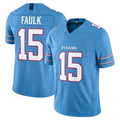 Parkc T.Titans #15 Keldric Faulk Player Light Blue Team Vapor F.U.S.E. Limited Home Game Stitched Jerseys