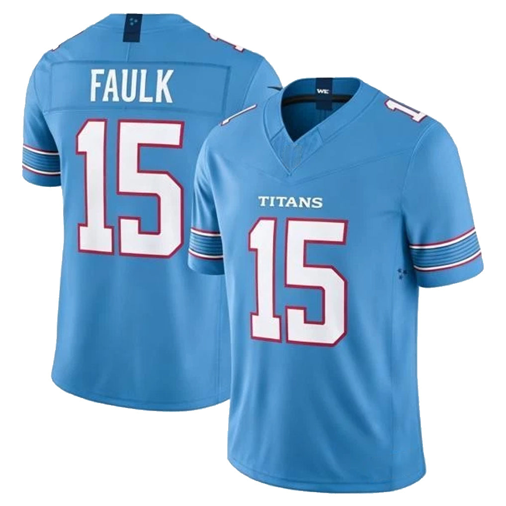 Parkc T.Titans #15 Keldric Faulk Player Light Blue Team Vapor F.U.S.E. Limited Home Game Stitched Jerseys