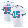 Parkc T.Titans #15 Keldric Faulk Player White 2026 Game Home Stitched Jerseys