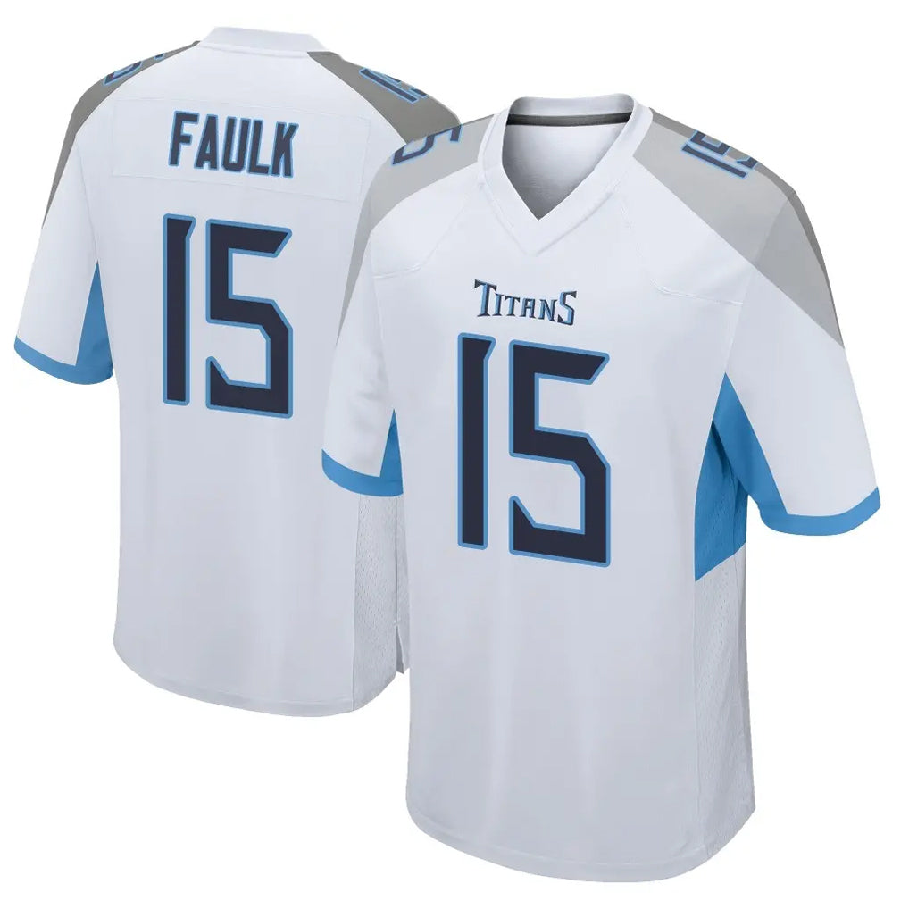 Parkc T.Titans #15 Keldric Faulk Player White Home Game Stitched Jerseys