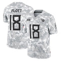 Parkc T.Titans #18 Cor'Dale Flott Player Arctic Camo Limited Salute to Service Home Game Stitched Jerseys