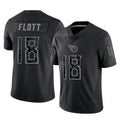 Parkc T.Titans #18 Cor'Dale Flott Player Black Limited Reflective Home Game Stitched Jerseys
