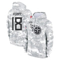 Parkc T.Titans #18 Cor'Dale Flott Player Camo Arctic Salute to Service Pullover Hoodies Home Game Stitched Jerseys