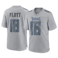Parkc T.Titans #18 Cor'Dale Flott Player Gray Atmosphere Fashion Home Game Stitched Jerseys