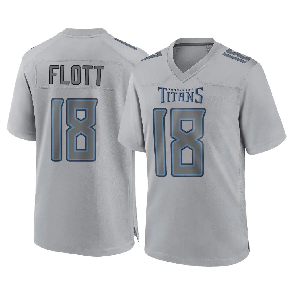 Parkc T.Titans #18 Cor'Dale Flott Player Gray Atmosphere Fashion Home Game Stitched Jerseys