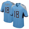 Parkc T.Titans #18 Cor'Dale Flott Player Light Blue Home Game Stitched Jerseys
