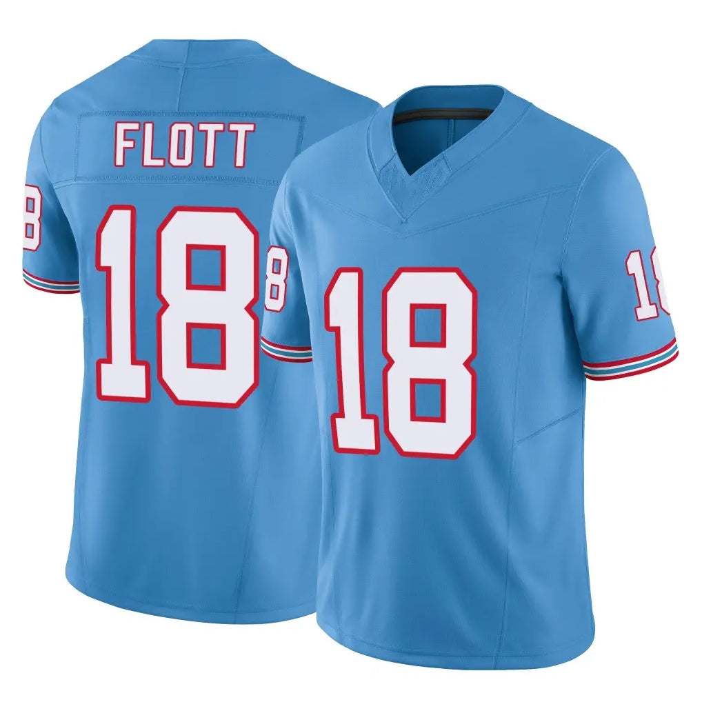 Parkc T.Titans #18 Cor'Dale Flott Player Light Blue Limited Vapor F.U.S.E. Home Game Stitched Jerseys